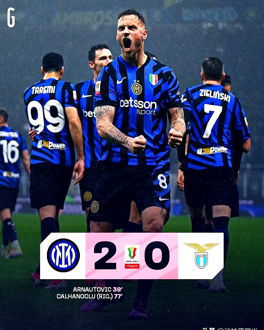 包含拉齐奥前锋因莫比莱破门，助球队获得宝贵三分的词条